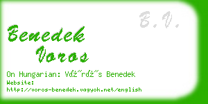 benedek voros business card